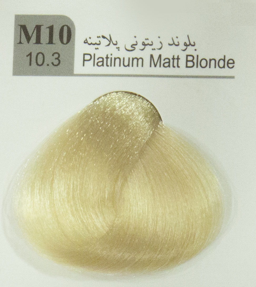 کیت رنگ مو دوپیر سری زیتونی شماره 10.3 M10 حجم 100 میلی لیتر + اکسیدان 6% - تصویر 4