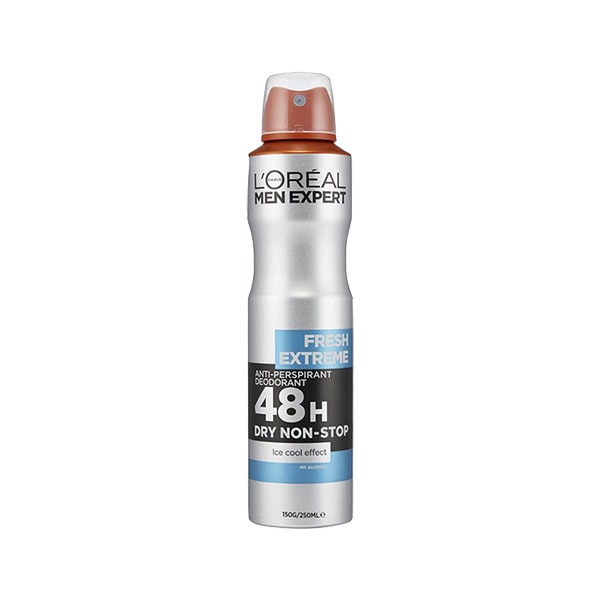 اسپری ضد تعریق لورال فِرِش اکستریم نقره ای بزرگ 300 میل Loreal Fresh Extreme