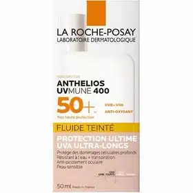 کرم ضد آفتاب فلویید بی رنگ لاروش پوزای با اس پی اف 50+ مدل آنتلیوس یووی مون 400 La Roche Posay Anthelios UVMune 400 Invisible Fluid SPF50+ Sun Cream