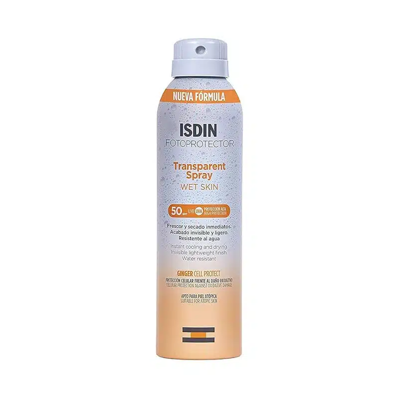 اسپری ضد آفتاب ایزدین مقاوم در برابر آب Isdin Transparent Spray
