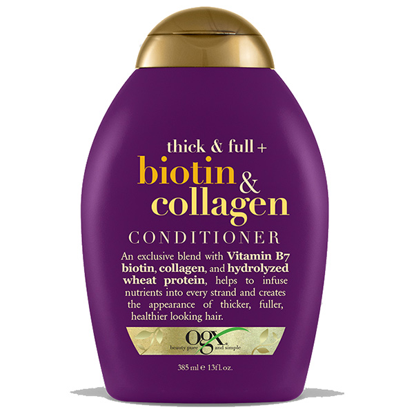نرم کننده بیوتین و کلاژن او جی ایکس OGX | ضد ریزش و ضخیم کننده مو OGX thick AND FULL BIOTIN & COLLAGEN conditioner 385ml