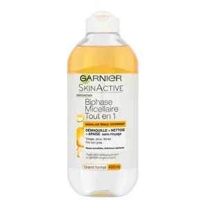 میسلار واتر دوفاز گارنیر زرد حاوی روغن آرگان/Garnier yellow two-phase micellar water containing argan oil 400 ml
