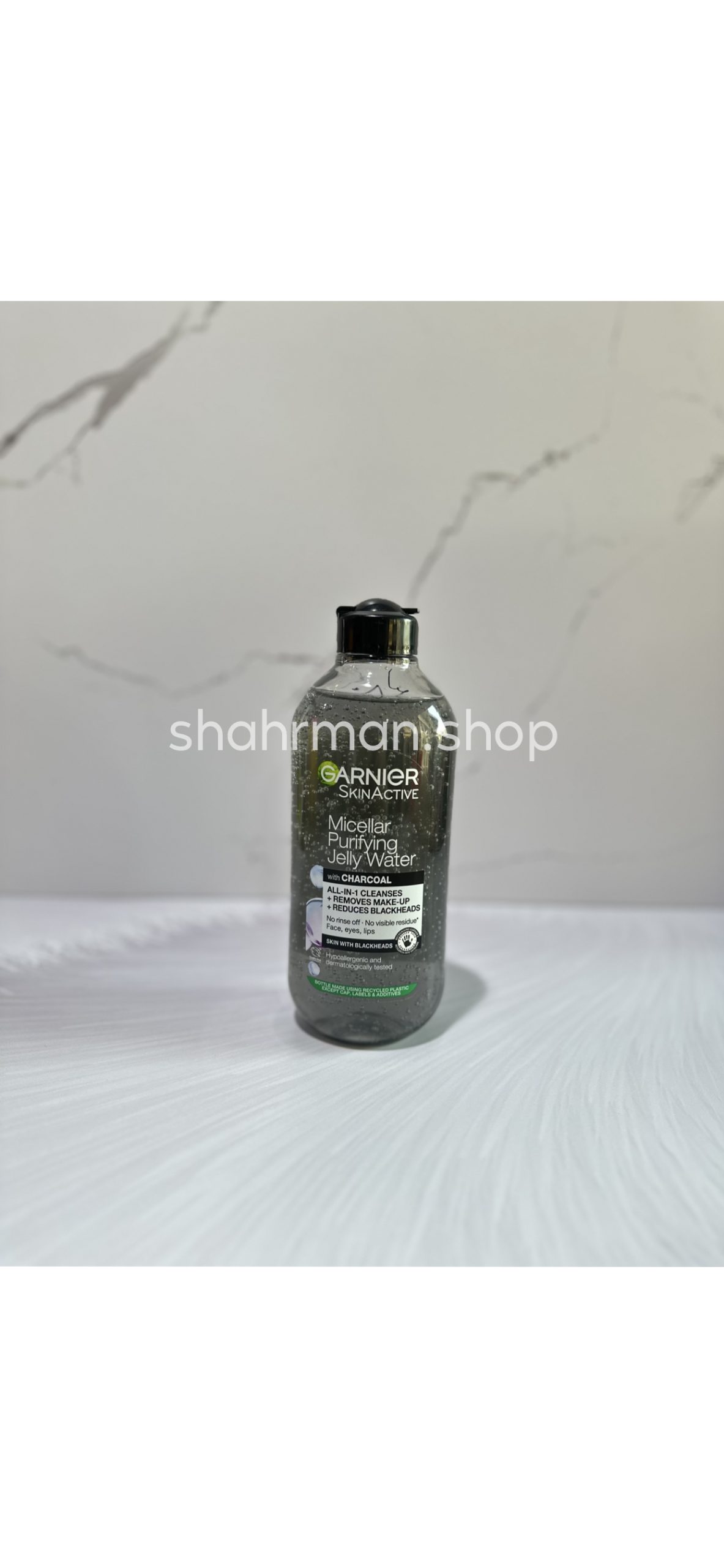 میسلار واتر گارنیر مدل زغالی حاوی سالسیلیک اسید/Skin Active Garnier Purifying Micellar Jelly Water With Charcoal & Salicylic Acid