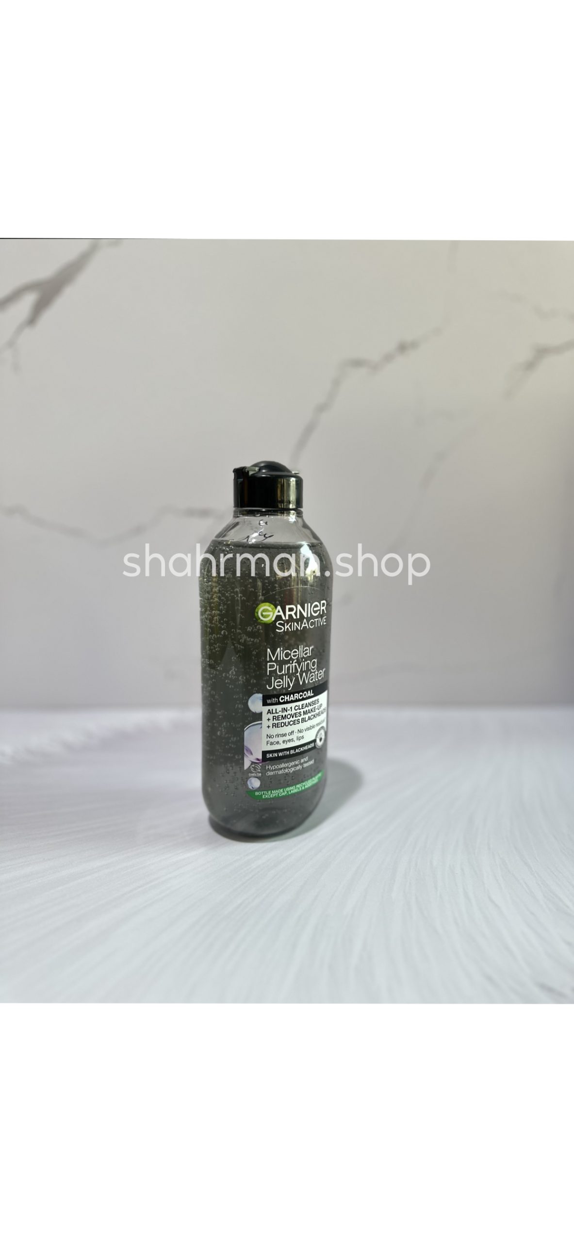 میسلار واتر گارنیر مدل زغالی حاوی سالسیلیک اسید/Skin Active Garnier Purifying Micellar Jelly Water With Charcoal & Salicylic Acid