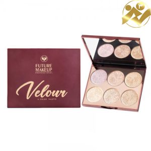 پالت هایلایتر 6 رنگ فیوچر میکاپ/ highlighter palette of Future Make-up