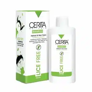 شامپو ضد شپش لایس فری سریتا مناسب انواع مو 95 میلی لیتر Cerita Herbal & Non Toxic Lice Free Shampoo 95 ml
